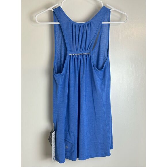 Lululemon NWT size 6 blue silver bullet SL tank top - Picture 9 of 10